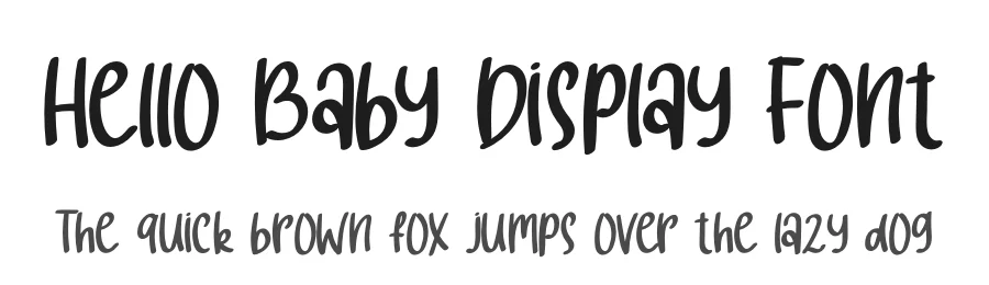 Hello Baby Display Font by letterenastudios — Display Font