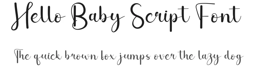 Hello Baby Script Font by andikastudio — Script Handwritten Font