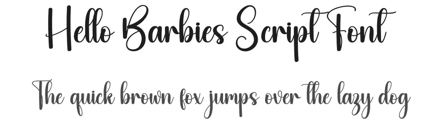 Hello Barbies Script Font by creativeletter — Script Handwritten Font
