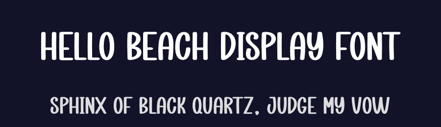 Hello Beach Display Font by creativeletter — Display Font — thumbnail 2
