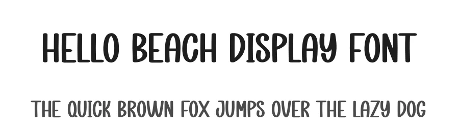Hello Beach Display Font by creativeletter — Display Font