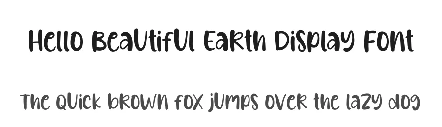 Hello Beautiful Earth Display Font by creativeletter — Script Handwritten Font
