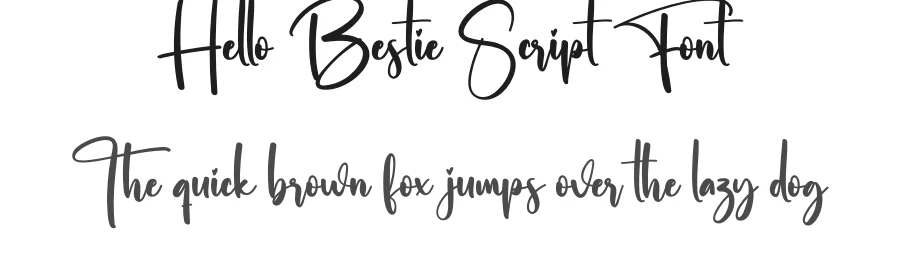 Hello Bestie Script Font by creativeletter — Script Handwritten Font