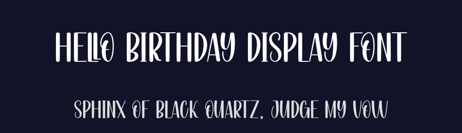 Hello Birthday Display Font by creativeletter — Display Font — thumbnail 2