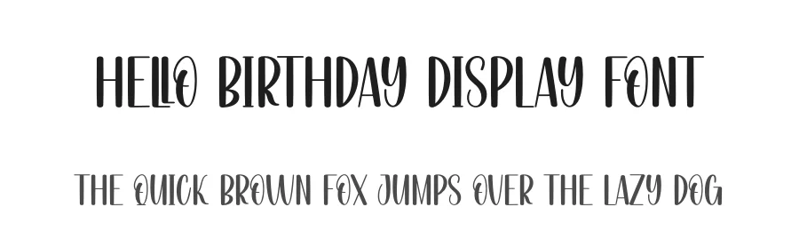 Hello Birthday Display Font by creativeletter — Display Font