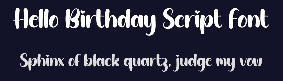 Hello Birthday Script Font by creativeletter — Script Handwritten Font — thumbnail 2