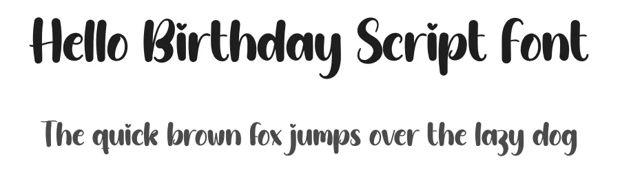 Hello Birthday Script Font by creativeletter — Script Handwritten Font