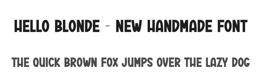 Hello Blonde β New Handmade Font by andikastudio β Display Font