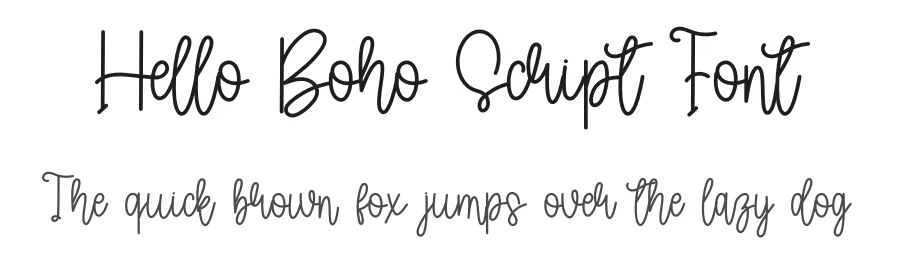 Hello Boho Script Font by inermediaSTUDIO — Script Handwritten Font