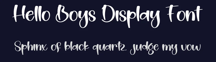 Hello Boys Display Font by creativeletter — Display Font — thumbnail 2