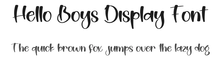Hello Boys Display Font by creativeletter — Display Font