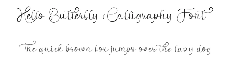 Hello Butterfly Calligraphy Font by creativeletter — Script Handwritten Font