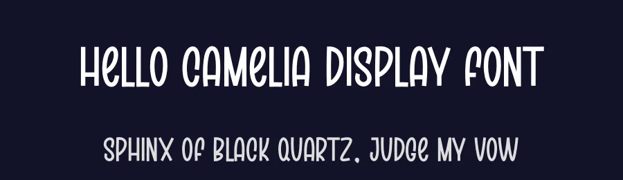 Hello Camelia Display Font by creativeletter — Display Font — thumbnail 2