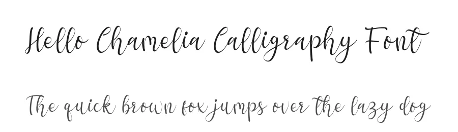 Hello Chamelia Calligraphy Font by letterenastudios — Script Handwritten Font