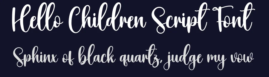 Hello Children Script Font by creativeletter — Script Handwritten Font — thumbnail 2