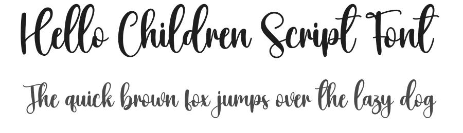 Hello Children Script Font by creativeletter — Script Handwritten Font