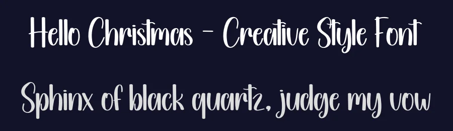 Hello Christmas – Creative Style Font by creativeletter — Display Font — thumbnail 2