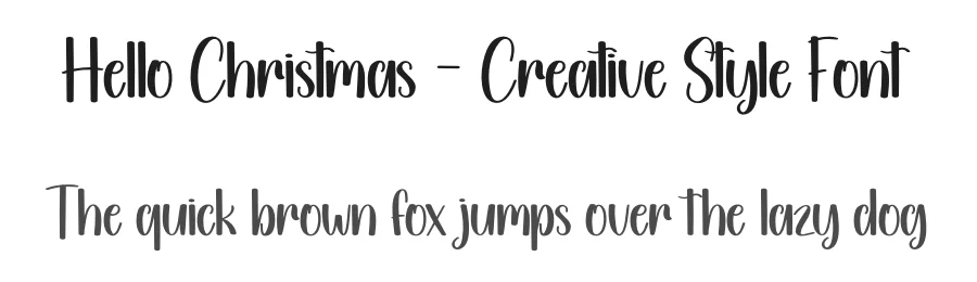 Hello Christmas – Creative Style Font by creativeletter — Display Font