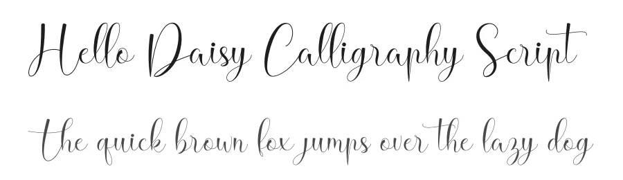 Hello Daisy Calligraphy Script by Naharstd — Script Handwritten Font