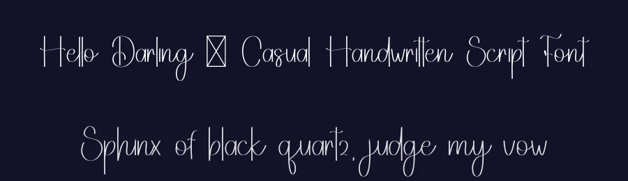 Hello Darling – Casual Handwritten Script Font by freshtypeink — Script Handwritten Font — thumbnail 2