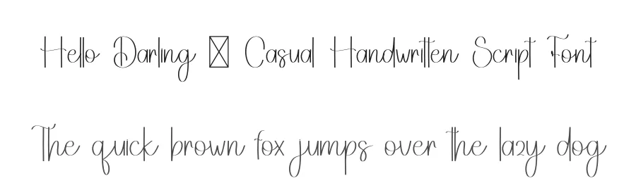 Hello Darling – Casual Handwritten Script Font by freshtypeink — Script Handwritten Font