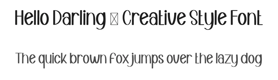 Hello Darling – Creative Style Font by freshtypeink — Display Font