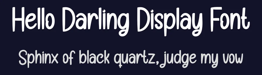 Hello Darling Display Font by creativeletter — Display Font — thumbnail 2