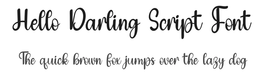 Hello Darling Script Font by inermediaSTUDIO — Script Handwritten Font