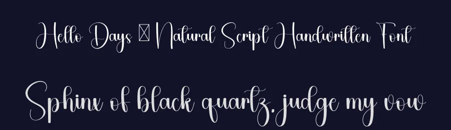 Hello Days – Natural Script Handwritten Font by freshtypeink — Script Handwritten Font — thumbnail 2