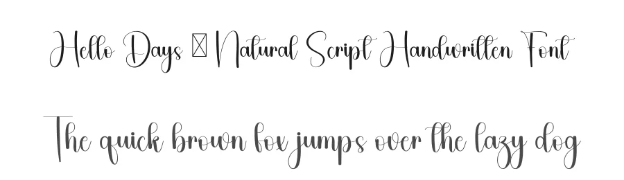 Hello Days – Natural Script Handwritten Font by freshtypeink — Script Handwritten Font