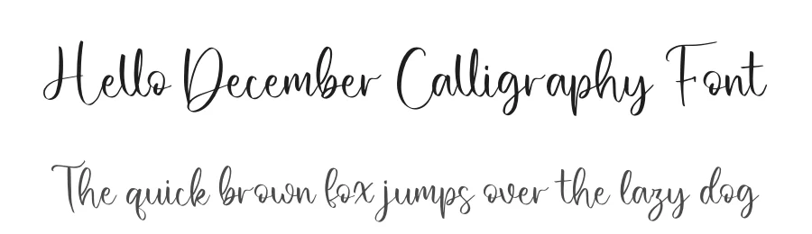Hello December Calligraphy Font by letterenastudios — Script Handwritten Font