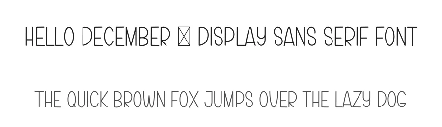 Hello December – Display Sans Serif Font by freshtypeink — Display Font