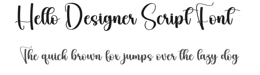 Hello Designer Script Font by creativeletter — Script Handwritten Font