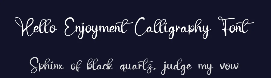 Hello Enjoyment Calligraphy Font by creativeletter — Script Handwritten Font — thumbnail 2