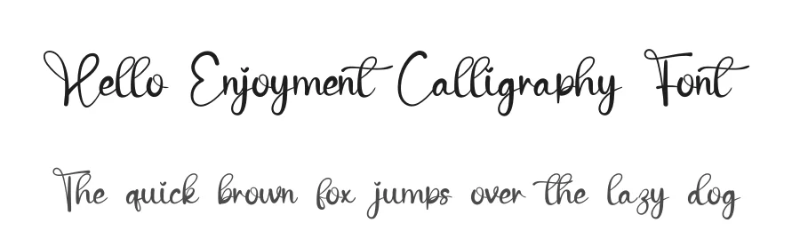 Hello Enjoyment Calligraphy Font by creativeletter — Script Handwritten Font