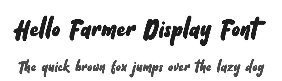 Hello Farmer Display Font by nurfdesigns — Display Font