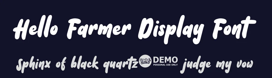 Hello Farmer Display Font by Nurf Designs — Display Font — thumbnail 2