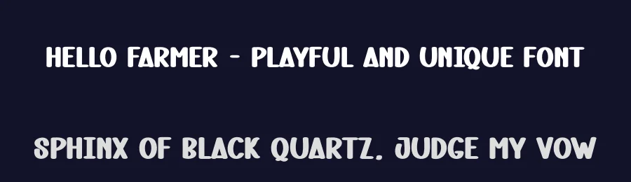 Hello Farmer – Playful And Unique Font by andikastudio — Display Font — thumbnail 2