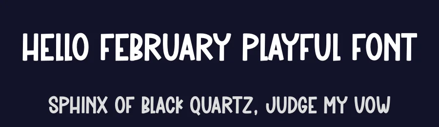 Hello February Playful Font by creativeletter — Display Font — thumbnail 2