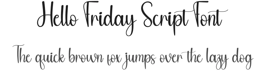 Hello Friday Script Font by andikastudio — Script Handwritten Font