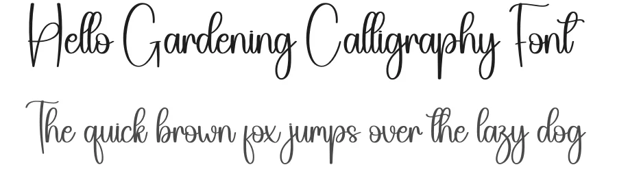 Hello Gardening Calligraphy Font by creativeletter — Script Handwritten Font