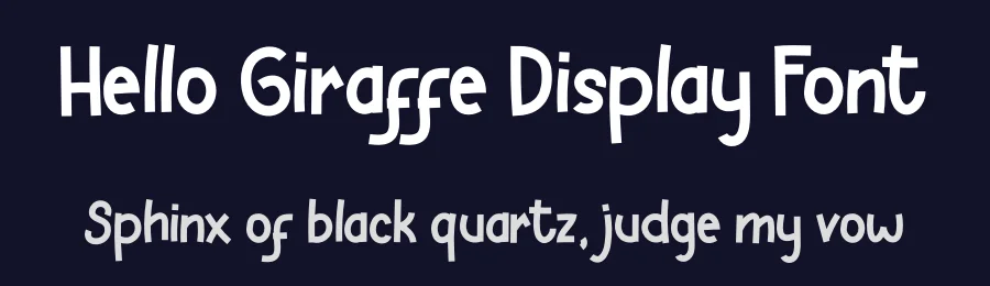 Hello Giraffe Display Font by letterenastudios — Display Font — thumbnail 2