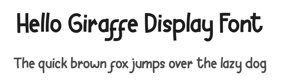 Hello Giraffe Display Font by letterenastudios — Display Font
