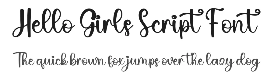 Hello Girls Script Font by inermediaSTUDIO — Script Handwritten Font
