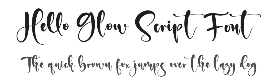 Hello Glow Script Font by afterpaper — Script Handwritten Font