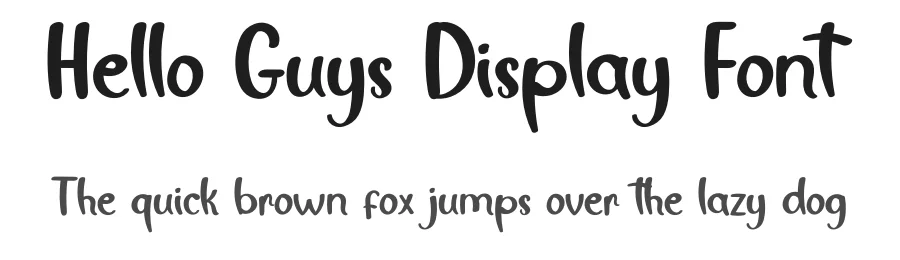 Hello Guys Display Font by inermediaSTUDIO — Display Font