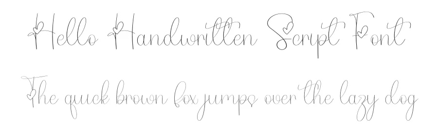 Hello Handwritten Script Font by freshtypeink — Script Handwritten Font