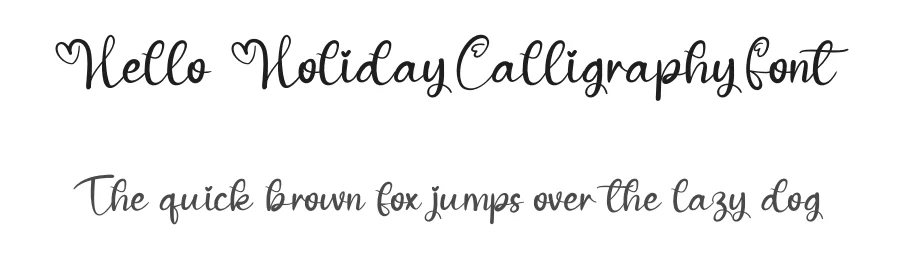 Hello Holiday Calligraphy Font by creativeletter — Script Handwritten Font