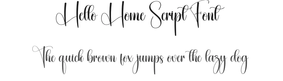 Hello Home Script Font by creativeletter — Script Handwritten Font