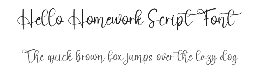 Hello Homework Script Font by creativeletter — Script Handwritten Font